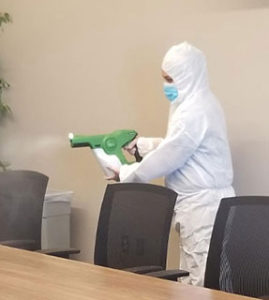 Auteur Management Solutions offers electrostatic spray disinfection services article image